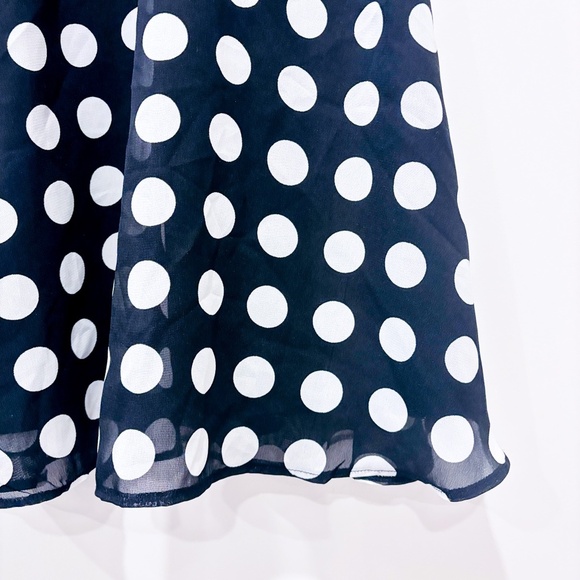 LORI M COLLECTION Black & White Polka Dot Fit & Flare Dress | Small * - Picture 5 of 6